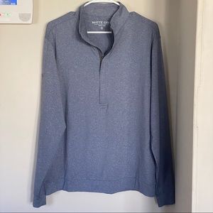 Matte Gray 1/4 Zip Pullover Medium